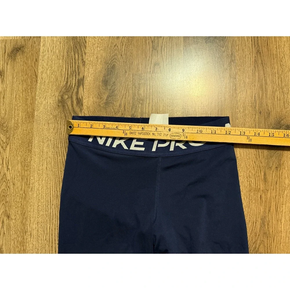 Nike Pro Leggings Womens Small Blue Athletic Workout Tights Excellent
